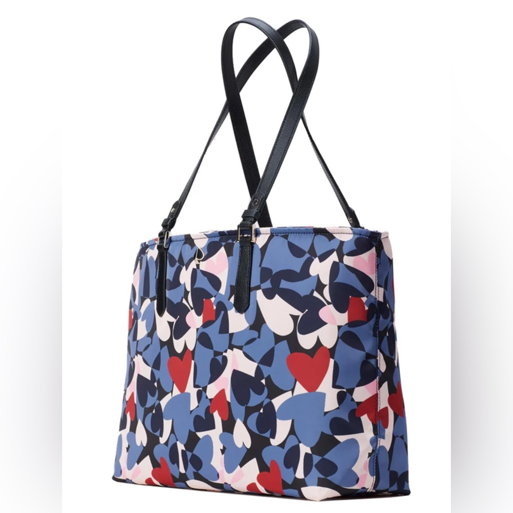 KATE SPADE ♠️ New York "Taylor" MULTI HEART PARTY TOTE BAG ❤️LIKE NEW❤️ - Picture 16 of 17